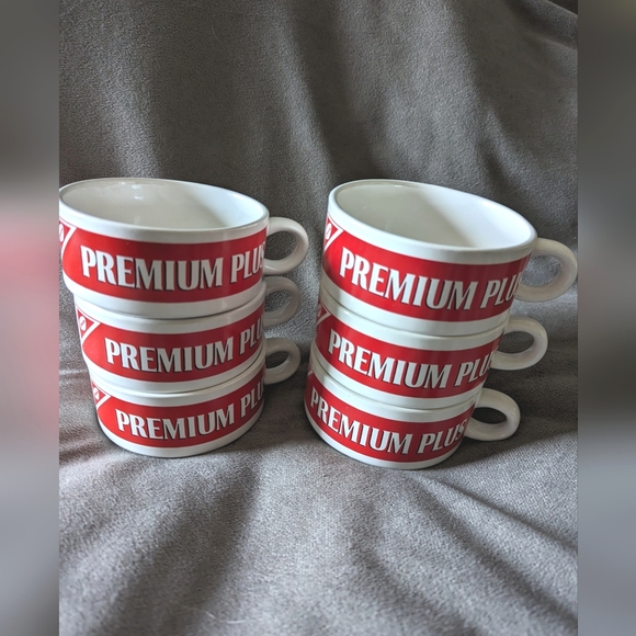 Vintage Christie Premium Plus Crackers Nabisco Ceramic Bowl 1999 - Set of 6 - Picture 1 of 8